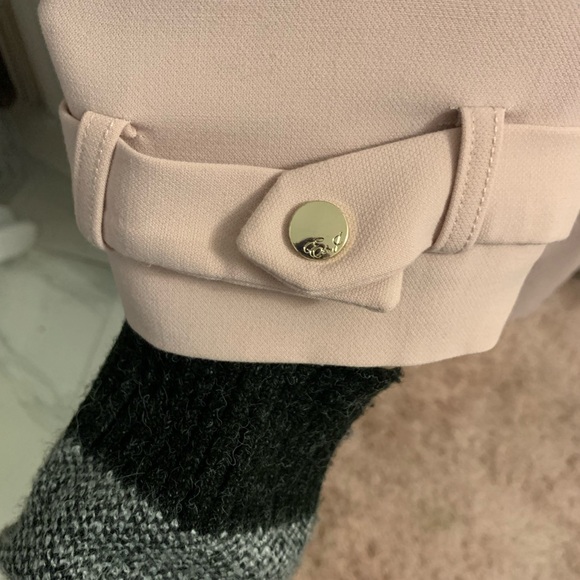 Eliza J Light Pink Trench Coat - Picture 6 of 7